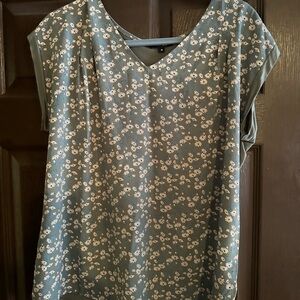 Papermoon Floral Blouse - Blue and White